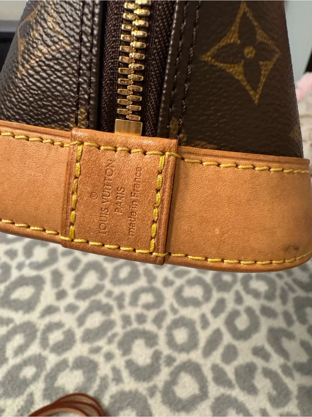 LOUIS VUITTON Brown Monogram Alma BB Top Handle Crossbody Bag